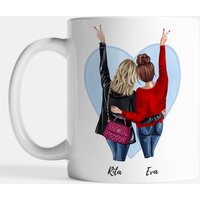 Schwester Tasse Personalisiert - Geschenk Geburtstag Für Grosse Und Kleine Geschwister Schwesterherz Schwestern Sister Squad von Tassenliebling