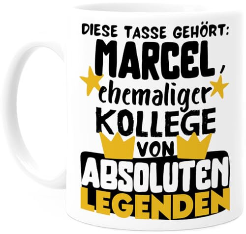 Tassenliebling® Abschiedsgeschenk Kollegen Tasse personalisiert - Abschied Kollege Tasse - Ehemaliger Kollege von absoluten Legenden - Lustige Bürotasse zum Jobwechsel - Arbeitskollege von Tassenliebling