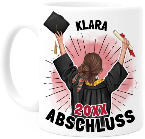 Tassenliebling® Abitur Bachelor Master Tasse personalisiert - Beidseitiger Druck - Abschluss Geschenk Abi - Geschenk für die beste Absolventin - Bestandene Prüfung Geschenk zum Schulabschluss von Tassenliebling