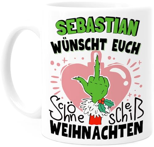 Tassenliebling® Lustige Tasse Weihnachten personalisiert mit Motiv - Weihnachtstasse Wichtelgeschenke lustig für Frauen und Männer von Tassenliebling