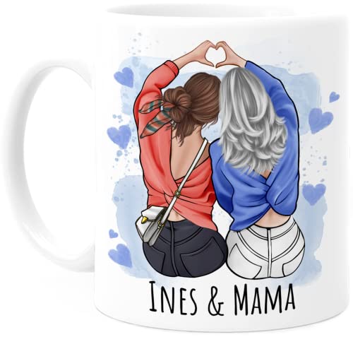 Tassenliebling® Mama Tochter Tasse personalisiert mit Spruch - Geschenk zum Muttertag Geburtstag für die beste Mama der Welt oder beste Tochter - Muttertagsgeschenk Geburtstagsgeschenk Mama von Tassenliebling