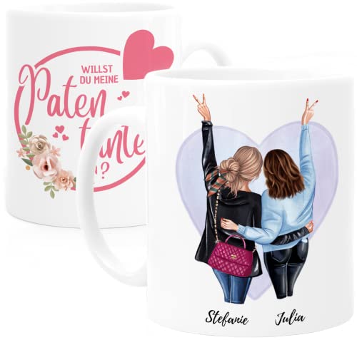 Tassenliebling® - Patentante Geschenk Tasse personalisiert - Willst du meine Patentante sein - Patentante fragen - Beste Tante - Patengeschenk - Taufpate von Tassenliebling