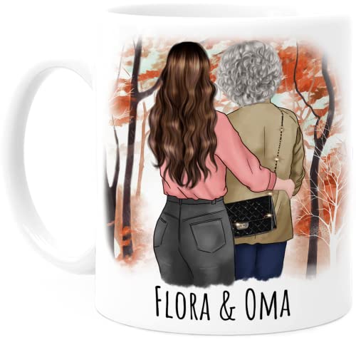 Tassenliebling® Personalisierte Oma Tasse mit Enkelkind - Besonderes Oma Geschenk zum Geburtstag für die beste Oma der Welt - Geburtstagsgeschenk von Tassenliebling