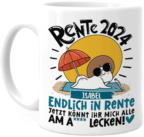 Tassenliebling® Ruhestand Geschenk Tasse personalisiert - Renteneintritt Geschenk 2024 Frau Männer - Abschiedsgeschenk Kollegen Rente - Lustige Tasse Rentnerin Rentner - Geschenk Rentenbeginn von Tassenliebling