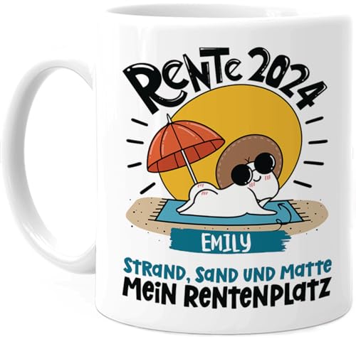 Tassenliebling® Ruhestand Geschenk Tasse personalisiert - Renteneintritt Geschenk 2024 Frau Mann - Abschiedsgeschenk Kollegen Rente Rentenbeginn - Lustige Tasse Rentnerin Rentner von Tassenliebling