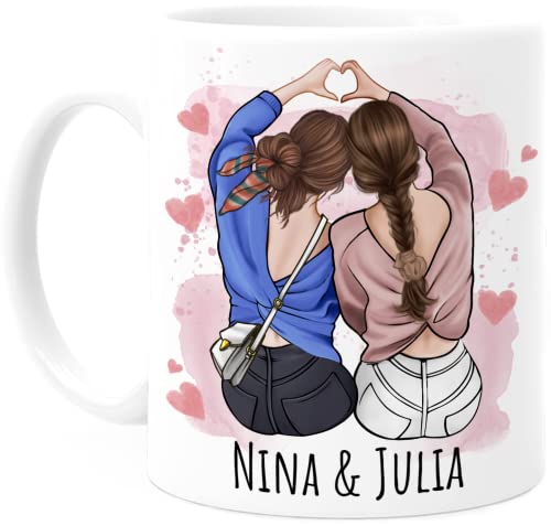 Tassenliebling® - Tasse beste Freundinnen personalisiert mit Spruch selbst gestalten - Beste Freundin Tasse - individuelles Geschenk für beste Freundin - BFF - Freundschaftsgeschenk von Tassenliebling