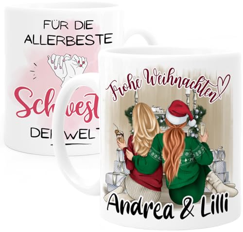 Tassenliebling Schwester Geschenk Tasse personalisiert für kleine oder große Schwester - Tasse Schwester Geschenk Weihnachten - Schwesterherz - Sister - Beste Schwester Geschwister von Tassenliebling