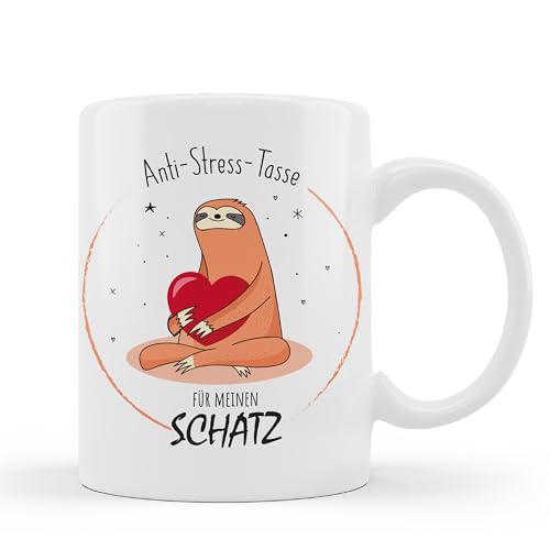Tassensachen Bürotasse Faultier Spruch | Anti-Stress-Tasse für meinen Schatz | Kaffeetasse Teetasse aus Keramik in Weiß | Spülmaschinengeeignet | Geschenk Geburtstag Büro Frauentag Muttertag Tassensachen Bürotasse Faultier Spruch | Anti-Stress-Tasse für meinen Schatz | Kaffeetasse Teetasse aus Keramik in Weiß | Spülmaschinengeeignet | Geschenk Geburtstag Büro Frauentag Muttertag von Tassensachen