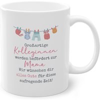 Motivtasse - Tasse Kollegin Wird Mama Geschenk Geburt von TassentanteCOM