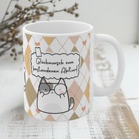 Tasse Glückwunsch Zum Bestandenen Abitur - Lustige Kaffeetasse Mit Süßer Katze Geschenkidee Abitur, Abschluss von TassentanteCOM