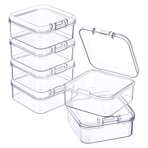 Tassety 6 StüCk Mini Kunststoff Klar Aufbewahrungs Box zum Sammeln Von Kleinen GegenstäNden, Perlen, Schmuck, Visiten Karten von Tassety
