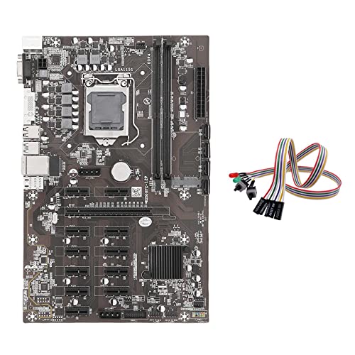 Tassety B250B ETH Mining Motherboard + 1 x Dual-Switch-Kabel mit Licht LGA1151 DDR4 12XGrafikkartensteckplatz MSATA für BTC Miner von Tassety