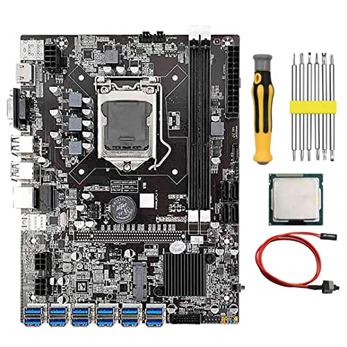 Tassety B75 BTC Mining Motherboard mit G530/G630 CPU + Schraubendreher + Switch-Kabel 12 USB 3.0 auf PCIE Slot LGA1155 DDR3 RAM SATA3.0 Tassety B75 BTC Mining Motherboard mit G530/G630 CPU + Schraubendreher + Switch-Kabel 12 USB 3.0 auf PCIE Slot LGA1155 DDR3 RAM SATA3.0 von Tassety
