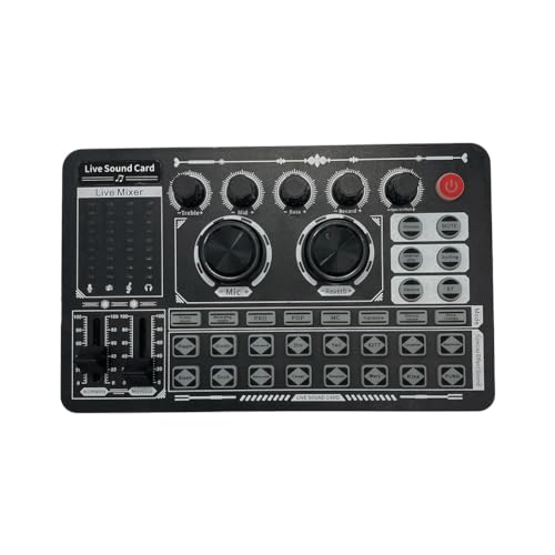 Tassety F996 Englische Soundkarte Audio Mikrofon Multifunktional Praktisch Live Streaming Soundkarte von Tassety