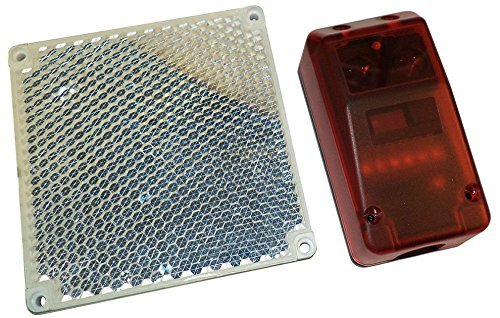 Tassorm Sicherheits Bewegungsmelder mit Reflektor für automatische Türen und Tore, Solarbetrieben, Grau, Wandmontage, Mastmontage, Gewerblicher Sicherheits- und Automatisierungsgebrauch von Tassorm