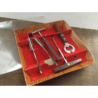 Vintage Barware Set Holz Küchenutensilien 60Er Jahre Rustikale Bottle Kappe Öffner Geschenk Für Ihn von TasteVintage