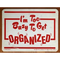 Vintage Kunststoff Schild/Plakat Wandbehang Büro Humor Scherz von TastefulDerangement