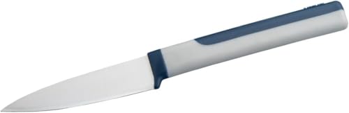 Tasty Schälmesser Knife Life – 9cm Klinge für Obst und Gemüse – Scharfer Edelstahl mit Soft-Touch Griff – Grau/Blau/Silber – Ideal für Küchenliebhaber! von Tasty