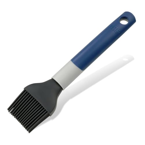 Tasty Silikon-Brat- und Backpinsel – Dein flexibler Küchenhelfer mit Soft-Touch-Griff, Temperaturbeständig bis +230°C, Grau/Blau, 20x5cm von Tasty