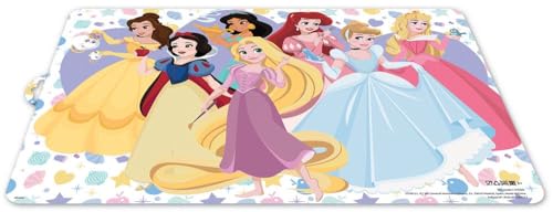 Disney Tischset für Mädchen, aus Kunststoff, Prinzessinnen, Jasmin, Aschenputtel, Rapunzel, Schneewittchen, Aurora Ariel von TataWay in viaggio si cresce