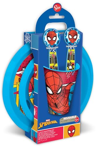 Licensing Geschirrset, einfaches 5-teiliges Set, in Geschenkbox Spiderman von Licensing