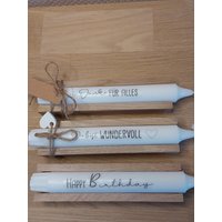 Personalisierte Kerzen Geschenk Glücksbringer Happy Birthday Personalisierte Kerzen Geschenk Glücksbringer Happy Birthday von TatasGlitzerGlueck