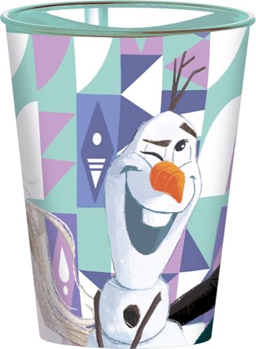 Disney Frozen Elsa Anna Olaf 260 ml Kunststoffbecher mit Ausgießer zum einfachen Trinken von TataWay in viaggio si cresce