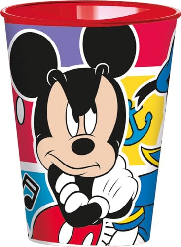 Disney Mickey Maus Kunststoff Mickey Mouse Donald Pluto 260 ml mit Ausguss für einfaches Trinken von Tataway in viaggio si cresce