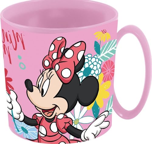 Disney Minnie Kunststoff-Tasse für Mädchen, 350 ml, Mikrowellengeeignet von Tataway in viaggio si cresce