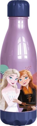 TataWay in viaggio si cresce Disney Frozen Elsa und Anna blaue Plastikwasserflasche für Mädchen 560 ml mit Schraubverschluss von Stor