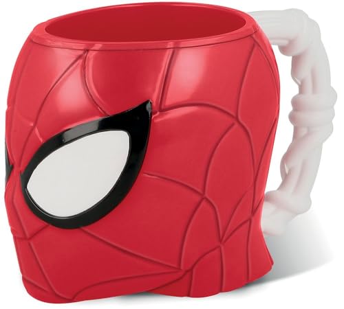 TataWay in viaggio si cresce Marvel Kinderbecher Spiderman 3D-Figur Herren Spinne 210 ml mit Henkel von TataWay in viaggio si cresce