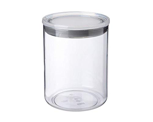 Tatay Küchendose, 1.5 l Fassungsvermögen, luftdicht, BPA-frei, spülmaschinenfest, transparent – ​​grau. Masse 12,5 x 12,5 x 17 cm von TATAY
