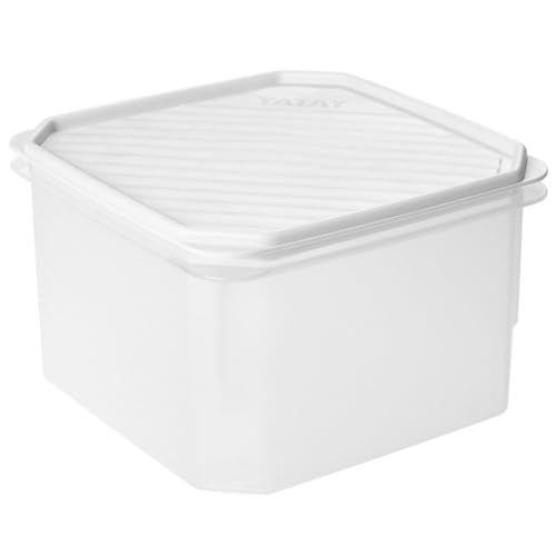 Tatay Frischhaltedose , Airtight, 2.9L von Kapazität, flexible Druckdeckel, BPA frei, Geeignet Mikrowelle und Geschirrspüler, Weiß. Maße: 18,5 x 18,5 x 12,2 cm Tatay Frischhaltedose , Airtight, 2.9L von Kapazität, flexible Druckdeckel, BPA frei, Geeignet Mikrowelle und Geschirrspüler, Weiß. Maße: 18,5 x 18,5 x 12,2 cm von TATAY