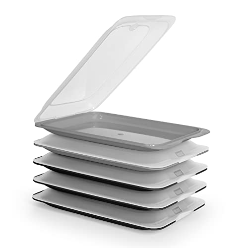 TATAY 1180001 - Wurstbehälter Fresh System, Fünf Einheiten Enthalten, Maßnahmen 17 x 3.2 x 25.2 cm (5X Grau) von TATAY