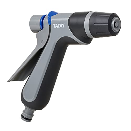 TATAY Premium Schlauchpistole, Universalverbinder, 2 Positionen, Regulator, Sonnenschutz, Einfache Installation, Grau - Schwarz von TATAY