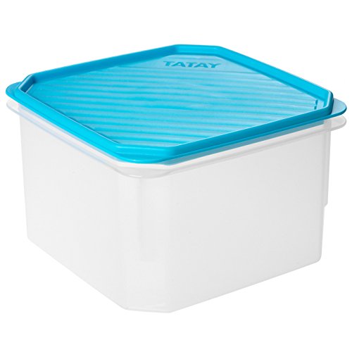 Tatay 1161200 Frischhaltedose , Airtight, 2.9L von Kapazität, flexible Druckdeckel, BPA frei, Geeignet Mikrowelle und Spülmaschine, Blau. Maße: 18,5 x 18,5 x 12,2 cm Tatay 1161200 Frischhaltedose , Airtight, 2.9L von Kapazität, flexible Druckdeckel, BPA frei, Geeignet Mikrowelle und Spülmaschine, Blau. Maße: 18,5 x 18,5 x 12,2 cm von TATAY