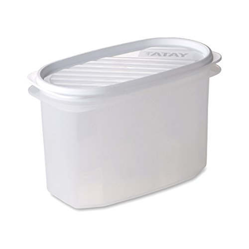 Tatay Frischhaltedose , Vakuum, 1,2 l Kapazität, flexible Druckdeckel, BPA frei, Geeignet Mikrowelle und Geschirrspüler, Weiß. Maße: 18,4 x 9,7 x 12,2 cm Tatay Frischhaltedose , Vakuum, 1,2 l Kapazität, flexible Druckdeckel, BPA frei, Geeignet Mikrowelle und Geschirrspüler, Weiß. Maße: 18,4 x 9,7 x 12,2 cm von TATAY