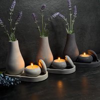3Er Set | Beton Design Kerzenhalter Vase Tischdeko Teelichthalter Wohnzimmer Deko| Industrial Style Deko 2025 von TatjanaFink