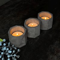3Er Set | Beton Design Stein Kerzenhalter Modern Tischdeko Teelichthalter Wohnzimmer Deko Industrial Style 2025 von TatjanaFink