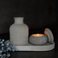3Er Set | Beton Design Vase Geriffelt Kerzenhalter Modern Tischdeko Teelichthalter Wohnzimmer Deko Industrial Style 2025 3Er Set | Beton Design Vase Geriffelt Kerzenhalter Modern Tischdeko Teelichthalter Wohnzimmer Deko Industrial Style 2025 von TatjanaFink