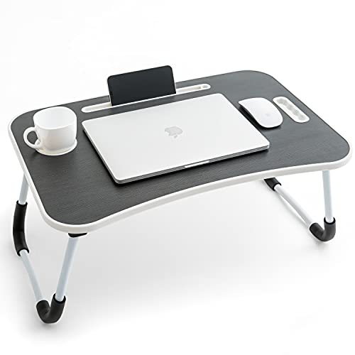 Tatkraft Casper Großer Faltbare Betttisch und Laptoptisch, Bett Tablett mit Tassen Schlitz, Frühstückstablett, Home-Office-Laptopständer, Schreibtisch von Tatkraft