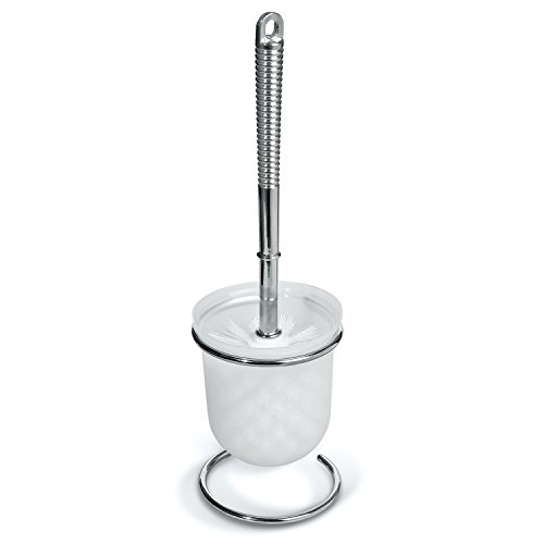 Tatkraft Lilia WC Garnitur Toilettenbürstenhalter Verchromt Stahl/Plastik H 36cm von Tatkraft