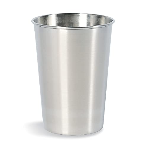 Tatonka Edelstahl-Becher Pint Mug (500 ml) - Einwandiger Trinkbecher ohne Henkel mit 0,5l Volumen und Volumenskalierung - Lebensmittelecht, unzerbrechlich, schadstofffrei - Ø 9 x 13 cm von Tatonka