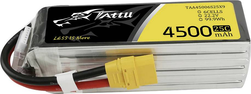 Tattu 22.2 V 4500m Ah Zellen Zahl: 6 25 C Softcase Xt90 Modellbau Akkupack Li Po B-Ware Tattu 22.2 V 4500m Ah Zellen Zahl: 6 25 C Softcase Xt90 Modellbau Akkupack Li Po B-Ware von Tattu