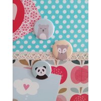 Magnete Bärenstarke Freunde - Magnet Pandabär , Waschbär, Bär Kühlschrankmagnet Kind Kinder von TatueTataKoeln