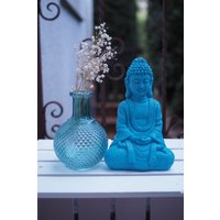Popart Kunststein Buddha Türkis von TatueTataKoeln