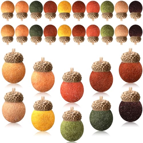 Tatuo 30 Stück Herbst-Wollfilz-Ornamente, Herbstfilz, Pompons, Plüsch für Heimwerker, Basteln, Erntedankfest, Weihnachtsbaum, hängende Ornamente, Partygeschenke, Bauernhaus, Kaminsims Tatuo 30 Stück Herbst-Wollfilz-Ornamente, Herbstfilz, Pompons, Plüsch für Heimwerker, Basteln, Erntedankfest, Weihnachtsbaum, hängende Ornamente, Partygeschenke, Bauernhaus, Kaminsims von Tatuo