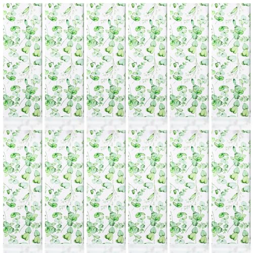Tatuo Baumwollservietten, Stoffservietten, 38,1 x 38,1 cm, Blumen-Servietten, waschbar, für Familienessen, Cocktailpartys, Hochzeiten, Küche, Esszimmer, Tisch (Eukalyptus), 24 Stück von Tatuo