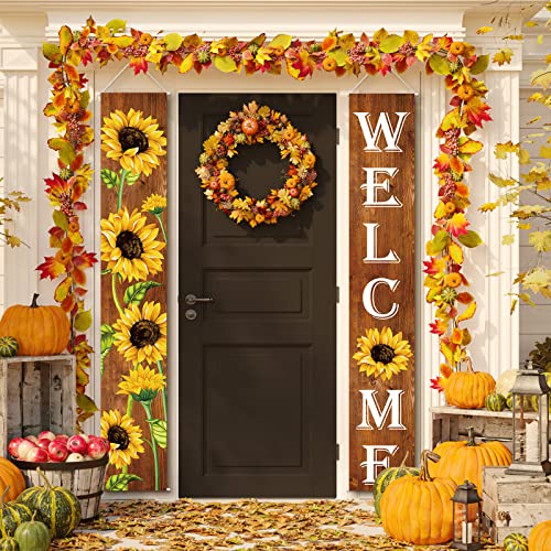 Tatuo Sonnenblumen-Willkommensbanner zum Aufhängen, Frühlings-Veranda-Banner, Flaggen, Sommertür-Hängedekorationen für Haustür, Garten, Haus, Hof, Sonnenblumen-Party-Dekorationen (Holzhintergrund) Tatuo Sonnenblumen-Willkommensbanner zum Aufhängen, Frühlings-Veranda-Banner, Flaggen, Sommertür-Hängedekorationen für Haustür, Garten, Haus, Hof, Sonnenblumen-Party-Dekorationen (Holzhintergrund) von Tatuo