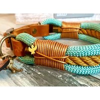 Breites Tauhalsband Mit Leder Und Schnalle Verstellbar Peppermint Karamell von NordlichtDogsShop